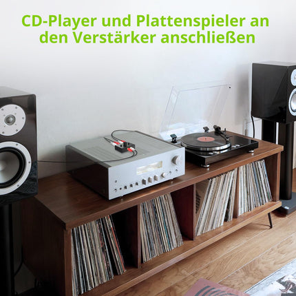 LiNKFOR RCA L/R stereo audio lüliti, 1 sisend 2 väljundit / 2 sisendit 1 väljund kahesuunaline audio lüliti, passiivne audio RCA jaotur vaigistusnupuga CD-mängija võimendi arvuti kõlarile