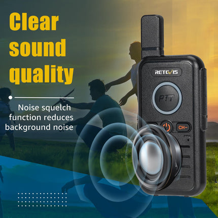 Retevis RB645 laetav raadiosaatja, PMR446 pihuarvuti kahesuunaline raadiosaatja, kahekordne PTT-raadio, USB C VOX käed-vabad seadmed, professionaalne perereiside raadiosaatja telkimiseks (2 tk, must)