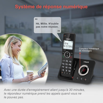 VTech Digital Cordless Phone ES2050, Simple Answering Machine, Blocker for Unwanted Calls