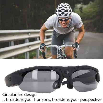 Annadue Camera Glasses, 1920 x 1080 Sports Sunglasses Camera with Clear Lens, WiFi Connectivity, Large Storage Capacity, Universal for Outdoor Travel
