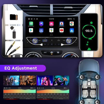 2G+64G Android autoraadio 2 DIN juhtmevaba Carplay, 6,86-tolline 2 DIN autoraadio HD puutetundliku ekraaniga ja Android Auto Mirror Link WiFi GPS navigatsiooniga FM/RDS/AUX/USB/EQ roolil juhtimisega tahavaatekaamera