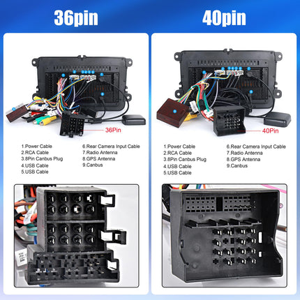 [2+64G] CAMECHO Android 13 autoraadio VW Golf 5, Golf 6, Skoda Polo, Passat Tiguan Touranile koos Carplay/Android Auto/Mirrorlinkiga, 7-tolline mahtuvuslik puuteekraan, toetab WiFi, GPS, FM, Bluetooth EQ