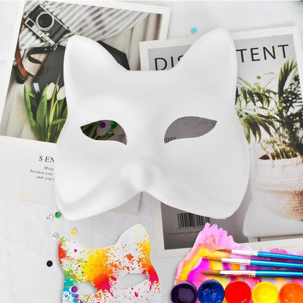 Smilbaley 12 Pieces White Mask, Party White Mask, White DIY Paper Mask, Mask DIY, For Carnival, Role Play, Halloween Parties