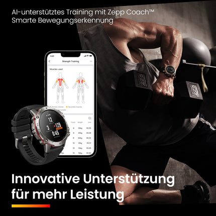 Amazfit Falcon 49mm Outdoor Smartwatch with Dual-Band GPS, Smart Sports Coach, Training Templates, 150 Sports Modes, Sapphire Display, Military-Grade Titanium Case, 20 ATM Water Resistant for Men and Women