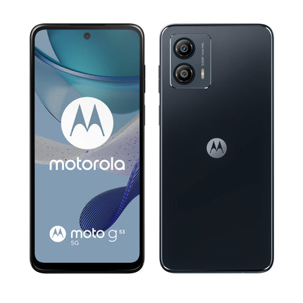 Motorola Moto (g53 5G, 16,5 cm 120Hz ekraan, 50MP kaamera, Dolby Atmos stereokõlarid, 5000mAh aku, TurboPower laadimine, 5G, Snapdragon 480+ protsessor, 4/128GB) tindisinine