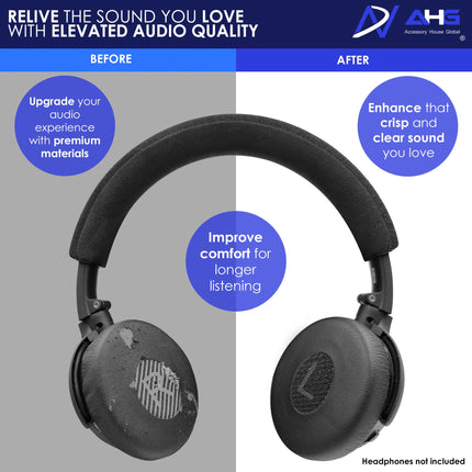 Premium Replacement SoundLink On-Ear Ear Pads Cushions Compatible with Bose SoundLink On-Ear Headphones, Bose On-Ear Wireless, Bose On-Ear 2 (OE2), and Bose SoundTrue On-Ear Headphones (Triple Black)