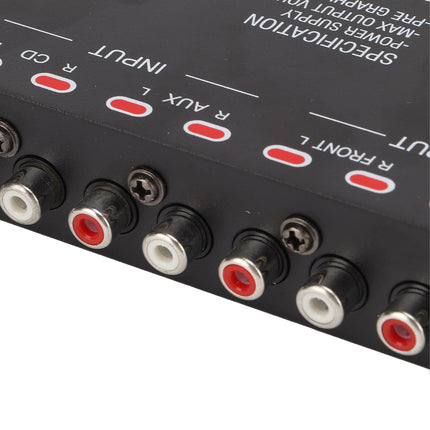 Fydun Car Audio Graphic Equalizer Universaalne Parameetriline Auto Equalizer Madalpääs 7-ribaline Muutuvvõimenduse Reguleerimine Kõrgetasemeline Sisend EQ Stereo Süsteemile