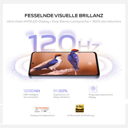 V40 SE 5G nutitelefon, 8 GB + 256 GB Android-mobiiltelefon, 8 GB + 8 GB laiendatud muutmälu, 6,67-tolline 120 Hz AMOLED-ekraan, 50 MP kolmekordne kaamera, 5000 mAh aku, 44 W välklaadimisega telefon, kahe SIM-kaardiga mobiiltelefon