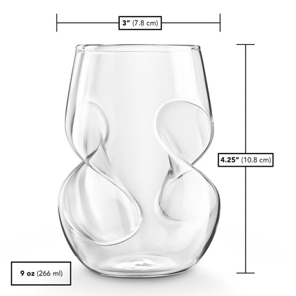 Final Touch Conundrum valge veini klaasid - käsitsi puhutud klaas 266ml - 4 tk pakendis