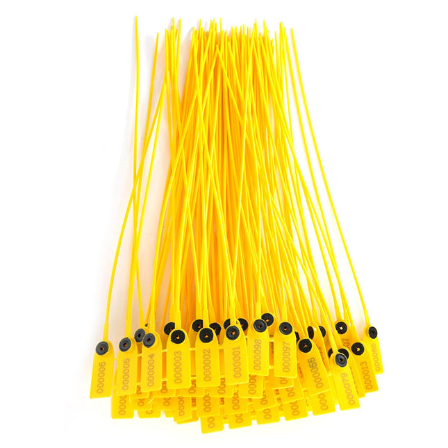 KIMISS 100 * Plasttihend 100 tk kollane pakend veoautole plastist turvatihend 40 cm silt kaabliside numbriga