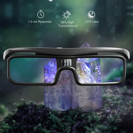AWOL VISION DLP Link 3D-prillid, laetavad aktiivkatikuga prillid, ühilduvad AWOL VISION LTV-2500, LTV-3500, Vanish TV ja teiste DLP-Link 3D-projektoritega (2 tk komplektis)