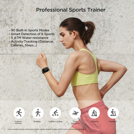 Amazfit GTS 2 Smartwatch, Smart Watch with Call, Bluetooth, 90 Sports Modes, Blood Oxygen Saturation and Heart Rate Monitor, 3GB Music Storage for Men Women