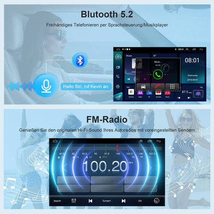 Autoraadio FIAT 500-le (2007-2015), 7-tolline IPS HD ekraan, juhtmevaba CarPlay ja Android Auto, GPS-navigatsioon, Wi-Fi, Bluetooth 5.2, tahavaatekaamera, hääljuhtimine, SWC ja FM-raadio