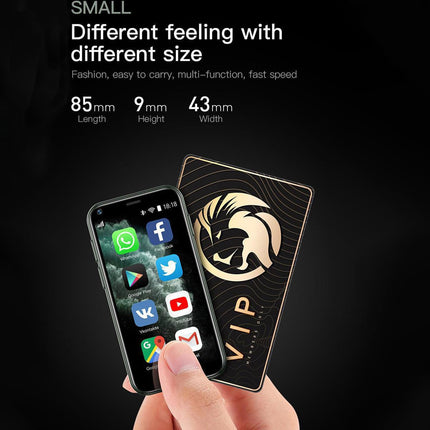 Hipipooo väike minitelefon, lukustamata 3G kahe SIM-kaardiga nutitelefon, 2,5-tolline 1000mAh Android 8.1 lastetelefon, 2 GB + 16 GB (XS11-roheline)
