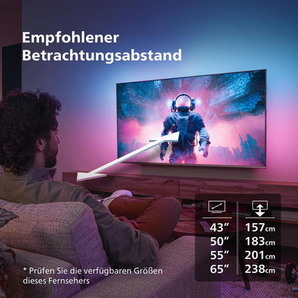 Philips Ambilight 43PUS8909 4K LED Smart TV - 43-inch display with pixel-precise Ultra HD Titan OS platform and Dolby Atmos sound. Works with Alexa and Google Assistant - Anthracite Gray
