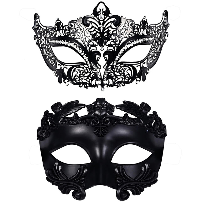 Oidea must maskeraadimask paaridele – vintage Vana-Rooma Kreeka Veneetsia mask pitsmaskid metallist halloweeni lõpupidu kostüüm ballile karnevalimask naistele ja meestele