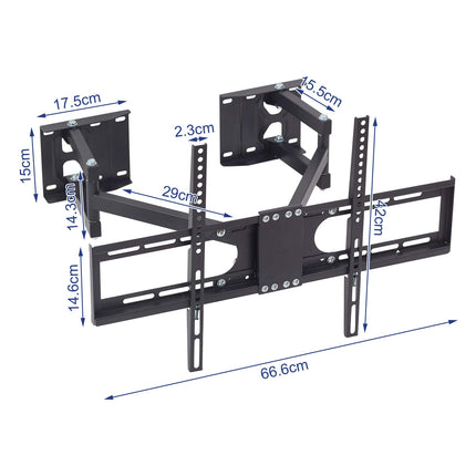 Nurgakinnitusega seinakinnitus LED LCD plasmateleritele, 32" - 65" (32" - 65"), max 45 kg, VESA 600x400