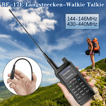 BF-17E kahe sagedusalaga raadiosaatja, pihuraadiod, pika levialaga kahesuunaline raadiosaatja 144-146/430-440MHz, 999 kanaliga, 1800 mAh akuga täiskasvanutele seiklusteks, õues kasutamiseks, telkimiseks