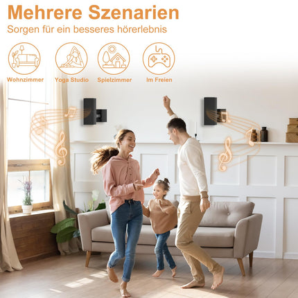 (2 tk) kõlari seinakinnitus ja laekinnitus Bose UB-20, UB-20 seeria II, WB-50 II, Lifestyle seeria, Soundtouch seeria jaoks, nurga all reguleeritava kõlari seinakinnitus - must