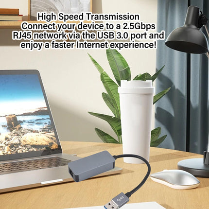 USB 3.0 kuni 2.5G Etherneti adapter, kaasaskantav USB 3.2 USB AM kuni 2.5Gbps Etherneti adapter, juhtmega võrgu USB-muundur, 7, 8, 8.1, 10 XP, OS X jaoks,