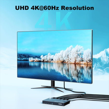 MT-VIKI 4K60Hz HDMI jaotur 1 sisend 4 väljund samaaegne HDMI jaotur 4 monitori peegel 1x4 EDID HDCP 2.2 4:4:4 40m pikamaa edastus