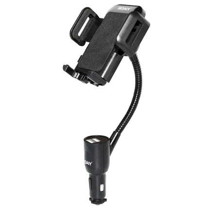 SOAIY 3-ühes universaalne autokinnitus laadijaga, kahe USB-pordiga sigaretisüütaja toiteallikaga, laadimisfunktsioon koos LED-auto aku indikaatoriga, 3.1A, 12/24V, ühildub nutitelefonide, iPhone'i, Samsungiga