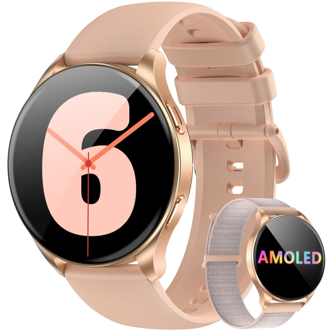 Blackview Smartwatch Women Men, 1.43'' AMOLED Screen, Virtual Always-On Clock, Fitness Watch with Phone Function, Make/Receive Calls, Sports Watch, Pedometer, Heart Rate Sleep Monitor, for Android iOS
