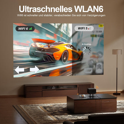 [Netflixi-sertifitseeritud ja autofookusega] XuanPad projektor 1080P miniprojektor WiFi ja Bluetoothiga, 210° pööratava alusega, automaatse trapetsikorrektsiooni, tolmufiltri ja soojuse hajutamise süsteemiga