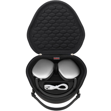 Elonbo Hard Carrying Case for Apple AirPods Max Wireless Over-Ear Headphones, New Air Pods Max Case Headphone Travel Protective Case Headphone Storage Bag. Black