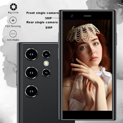 Hipipooo mininutitelefon, 3-tolline Android 9.0, kahe SIM-kaardiga minitelefon, 1950 mAh aku, 3 MP + 5 MP kaamera, Face ID, 2 GB + 16 GB (4G-must)
