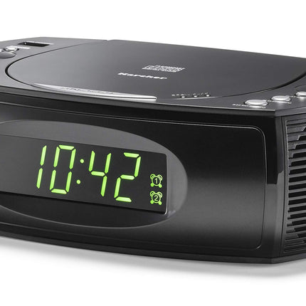 Karcher UR 1308 - Raadioäratuskell CD-mängija ja raadioga (FM), äratuskell kahe reguleeritava äratusajaga, unetaimer, hämardatav ekraan, kellraadio, USB laadimisfunktsioon, must