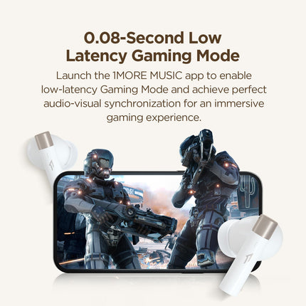 1MORE Q30 aktiivsed mürasummutavad kõrvaklapid, juhtmevabad kõrvaklapid 42dB adaptiivse mürasummutusega, Bluetooth 5.3 kõrvasisesed mürasummutavad kõrvaklapid, 6 mikrofoni, ruumiline heli, 30 tundi mänguaega