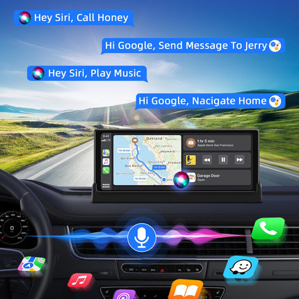 Jansite Carplay Android Auto ekraan eksklusiivse kronsteiniga, 10,26-tolline puutetundlik automängu ekraan GPS-navigatsiooniga Bluetooth sõbra ekraan Siri/GOO-gle'iga