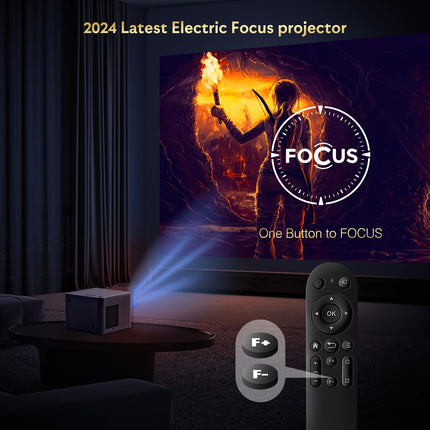 Beamer 4K [Elektrischer Fokus & 6D/4P Trapezkorrektur & Zoom], 20000L Native 1080P 5G WiFi Zweikanal-Bluetooth Projektor, Heimkino/Outdoor Video Beamer für TV Stick/Laptop/Handy/Spielkonsole HDMI USB