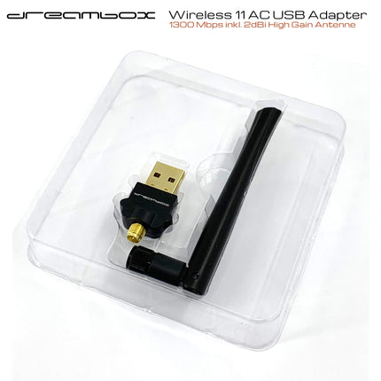 Dreambox Dual Band Wireless USB 2.0 Adapter 1300 Mbps koos antenniga