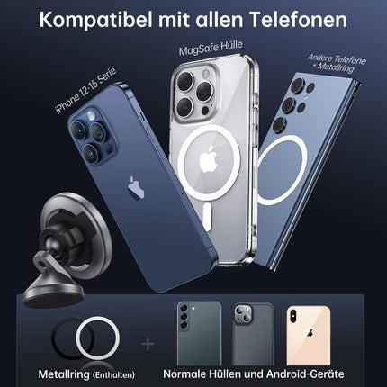 SYNCWIRE MagSafe autohoidik - painduv pöörlev magnetiline telefonihoidik armatuurlauale, tugevad magnetid, autotelefonihoidik, universaalne, ühildub iPhone'i, Samsungi, Pixeli ja MagSafe'iga