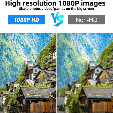 Lightning-HDMI kaabliadapter iPhone'ile, 1080P digitaalse AV-adapteri ekraani sünkroonimispistik, mis ühildub telefonidega 14 12 11 XS XR X, teleri projektori monitoriga, 1M (mitte iPhone 15/16 ega Netflixiga)