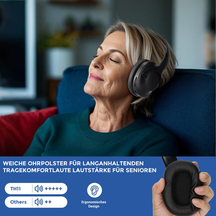 LETSACTIV juhtmevabad kõrvaklapid teleri jaoks, kõrvapealsed juhtmevabad kõrvaklapid 196 jala (58 meetri) ulatusega, toetavad optilist, AUX-, RCA- ja USB-ühendust, 40 tundi heli taasesitust, suur helitugevus, Hi-Fi heli