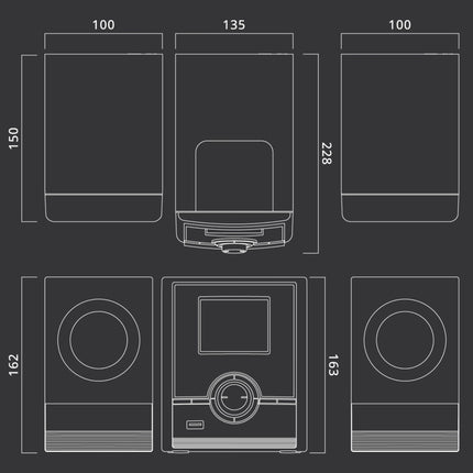 Muse stereo system, compact system with CD player &amp; DAB radio, mini stereo system with 2 speakers, music system with FM/DAB/DAB+ digital radio, Bluetooth &amp; AUX, MP3 &amp; Spotify, compact music system
