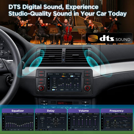XTRONS 7-tolline QLED IPS Android 14 autoraadio Qualcomm 665 Octa Core 8GB 256GB sisseehitatud 4G LTE automäng Android Auto HDMI väljund WiFi GPS Bluetooth 5.0 valikuline DAB OBD BMW E46 Rover 75 ZT jaoks