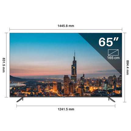 TEEVIEW TV65QQG-EU 55" Google Smart QLED 4K UHD TV, Wi-Fi, Bluetooth, 3x HDMI, Triple Tuner, Voice Control, Integrated Streaming Apps