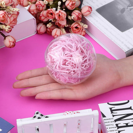 AGM 20 Pieces 8 cm Transparent Christmas Tree Balls, Plastic Balls DIY Fillable Craft Balls, Plastic Balls Ornaments for Christmas New Year, Winter Theme Decorations Balls