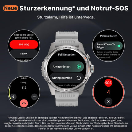 Ticwatch Atlas nutikell meestele Android Wear OS nutikell 90-tunnine aku 110+ treeningrežiimi Soojuskaart Kukkumistuvastus Tervise- ja fitness-jälgija 5 sularahaautomaati GPS-kompass Ainult Androidiga ühilduv (hall)