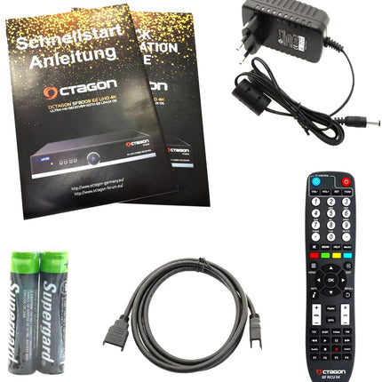 Octagon SF8008 UHD 4K Combo Receiver, Satellite, Cable &amp; DVB-T2 Receiver, E2 Linux &amp; Define OS, DVB-S2X &amp; T2C, with PVR recording function, Gigabit LAN, card reader, Sat to IP, Multistream, H.265, WiFi