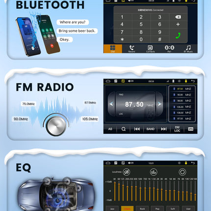 Rimoody juhtmevaba Carplay autoraadio 1 DIN juhtmevaba Android Auto IOS/Android Mirror Linkiga 5,9-tolline puutetundliku ekraaniga autoraadio Bluetoothi ​​ja FM-raadioga USB/AUX/DVR/EQ/MIC Roolil juhtimine tahavaatekaamera