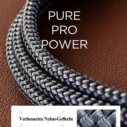 Power cable 3-pin 3m power cable cloverleaf Mickey Mouse laptop cable with VDE certified nylon braided universal power supply cable for Dell HP Lenovo Asus Acer laptop charger TV printer projector - gray