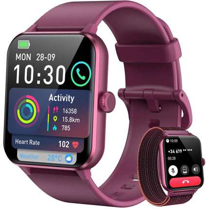 Blackview Smartwatch Women Men with Phone Function (Make/Receive Calls)/Message Reminder, Sports Watch with 100+ Sport Modes, Fitness Watch, Heart Rate Sleep Monitor, Pedometer, Smart Watch for iOS Android
