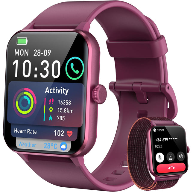 Blackview Smartwatch Women Men with Phone Function (Make/Receive Calls)/Message Reminder, Sports Watch with 100+ Sport Modes, Fitness Watch, Heart Rate Sleep Monitor, Pedometer, Smart Watch for iOS Android