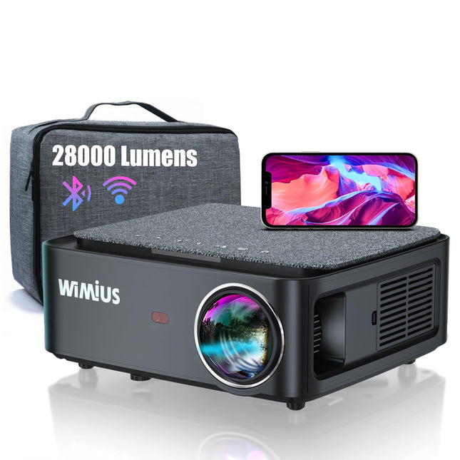 Projektor, Full HD 1080P 1200 ANSI luumeniga projektor 5G WiFi Bluetooth-projektor kodukino 4K tugi, LED-videoprojektor välistingimustes kasutamiseks 300 '' ekraan, ühildub Fire Sticki, nutitelefoni, PS5 projektoriga