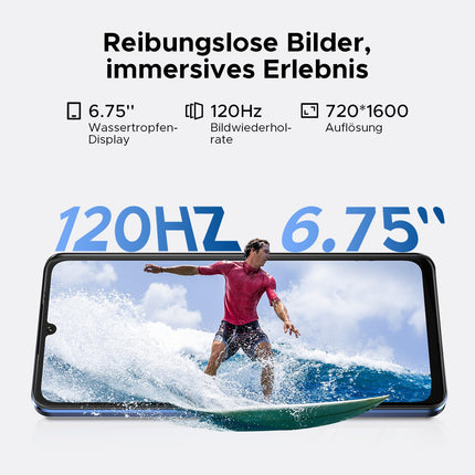 DOOGEE Note 59 5G nutitelefon ilma lepinguta Android 15, 32GB+128GB/2TB TF, 6250mAh, 6.75" HD+ 120Hz, T8200 kaheksatuumaline mobiiltelefon, soodne, 16MP+8MP, kahe SIM-kaardiga lukustamata mobiiltelefonid, OTG/Face ID/NFC/Widevine L1